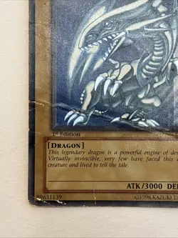 Yu-Gi-Oh! 2002 Blue Eyes White Dragon Heavily Played SDK-001 1st Edition - Image 5