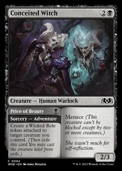 Conceited Witch // Price of Beauty [Wilds of Eldraine] Near Mint MTG - Image 1