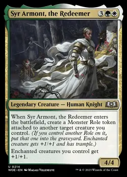 Syr Armont, the Redeemer [Wilds of Eldraine] Near Mint MTG - Image 1