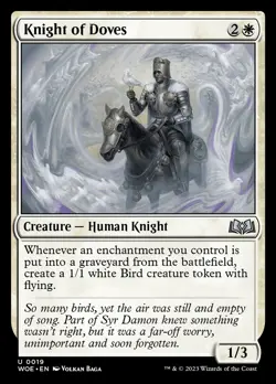 Knight of Doves [Wilds of Eldraine] Near Mint MTG - Image 1