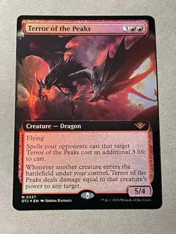 Terror of the Peaks (Extended Art) -OTJ Foil Near Mint MTG - Image 1