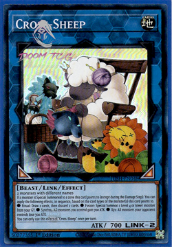 Yugioh! Cross-Sheep JUSH-EN048 (Super Rare) 1st Ed "Link Extra Deck Support" - Image 1
