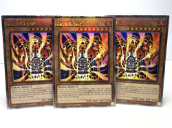 x3 YuGiOh Lava Golem RA01-EN001 Quarter Century Secret Rare 1st Edition NM - Image 1