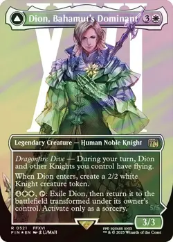 Dion, Bahamut's Dominant Surge Foil Showcase Final Fantasy MTG NM - Image 1