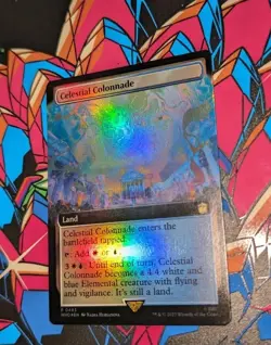 MTG* FOIL EXTENDED ART * Dr Who Rare CELESTIAL COLONNADE NM - Image 1