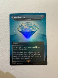 Chaos Emerald Cyan 7036 Secret Lair X Sonic Magic The Gathering Near Mint - Image 1
