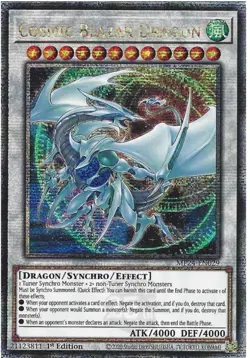 MP24-EN029 Cosmic Blazar Dragon - Quarter Century Secret Rare 1st Edition YuGiOh - Image 1