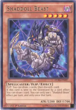 Yu-Gi-Oh Card - DUEA-EN027 - SHADDOLL BEAST (rare) - NM/Mint - Image 1