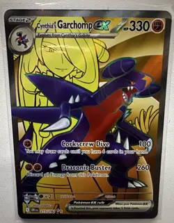 Cynthia’s Garchomp EX 215/182 - Ultra Rare Destined Rivals Pokemon TCG - NM Card - Image 1