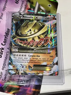 Pokemon TCG M Steelix EX XY Steam Siege 68/114 Ultra Holo Rare Card NM - Image 1