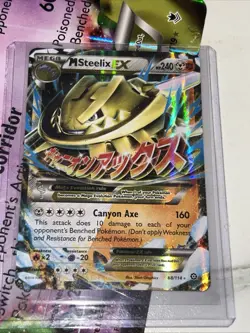Pokemon TCG M Steelix EX XY Steam Siege 68/114 Ultra Holo Rare Card NM - Image 2