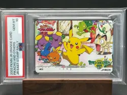 PSA 10 Pikachu and Others JR East Stamp Rally Pokemon JR Orange Card Japan 2003 - Image 1