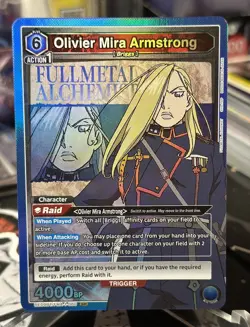 Olivier Armstrong SR Holo English Fullmetal Alchemist Union Arena Card - Image 1