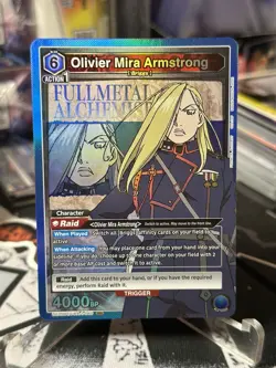 Olivier Armstrong SR Holo English Fullmetal Alchemist Union Arena Card - Image 2
