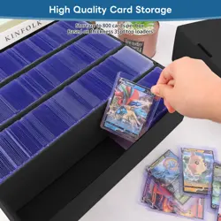 4 Pack Trading Card Storage Box, 3120 Count Card Storage Box Black Card Organ... - Image 5