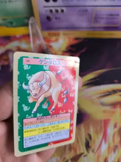 Pokemon Karte Card Holo topsun 1995 blue back bandai japanese Tauros Exc - Image 2