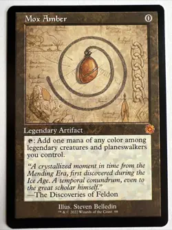 MTG The Brothers War Mox Amber Retro Frame Schematic - Image 1