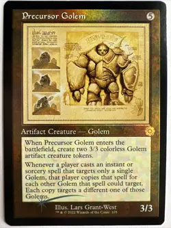 Precursor Golem (Schematic) #105 (Foil) (NM) Brothers' War BRR Magic MTG - Image 1