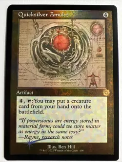 Quicksilver Amulet Retro Foil Brothers War MTG - Image 1