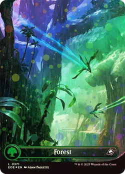🔥MTG Forest (0371) (Borderless) (Galaxy Foil) - Edge of Eternities (EOE) NM🔥 - Image 1