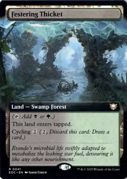 Festering Thicket (Extended Art) Commander: Edge of Eternities 41 NM MTG - Image 1