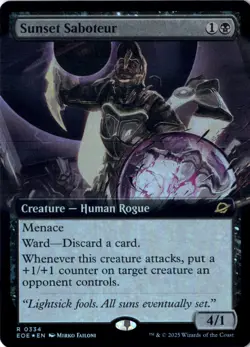 Sunset Saboteur (Extended Art) Foil Edge of Eternities 334 NM MTG - Image 1