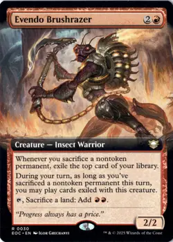 Evendo Brushrazer (Extended Art) Commander: Edge of Eternities 30 NM MTG - Image 1
