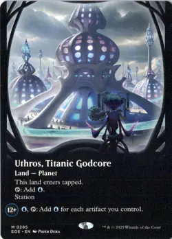 Uthros, Titanic Godcore (Borderless) Edge of Eternities 285 NM MTG - Image 1