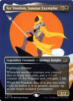 Syr Vondam, Sunstar Exemplar (Borderless) Edge of Eternities 302 NM MTG - Image 1