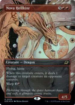 Nova Hellkite (Borderless) Foil Edge of Eternities 309 NM MTG - Image 1