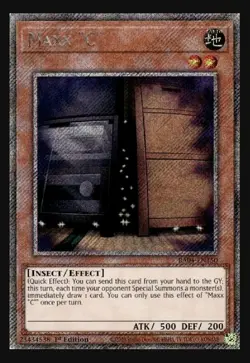 Yugioh Maxx "C" RA04-EN150 Platinum Secret Rare 1st Edition - Image 1