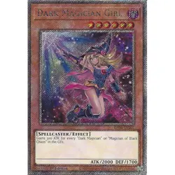 Yugioh Dark Magician Girl V2 RA04-EN107 Platinum Secret Rare 1st Edition - Image 1