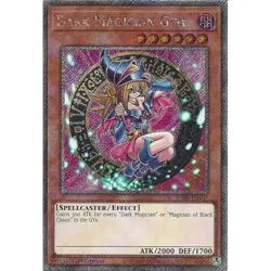 Yugioh Dark Magician Girl V1 RA04-EN107 Platinum Secret Rare 1st Edition - Image 1