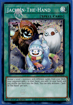 Yugioh! Jack-In-The-Hand JUSH-EN054 (Super Rare) 1st Ed - Image 1