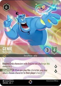 Lorcana Genie - On the Job (Alternate Art) NM Holofoil The First Chapter - Image 1