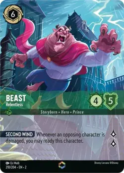 Lorcana Beast - Relentless (Alternate Art) NM Holofoil Rise of the Floodborn - Image 1