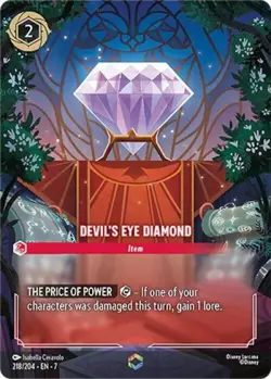 Lorcana Devil's Eye Diamond (Enchanted) NM Holofoil Archazia's Island - Image 1
