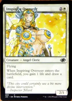 reckpulse 4 Altered Art Hand Painted MTG overseer Anime Girl - Image 3