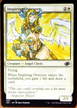 reckpulse 4 Altered Art Hand Painted MTG overseer Anime Girl - Image 4