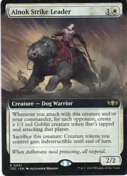 MTG: Tarkir: Dragonstorm Commander: Extended Art Ainok Strike Leader: LP Con - Image 1