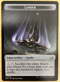 MTG Edge of Eternities 0004 Lander Token Artifact 0010 Robot Creature TOKEN - Image 1