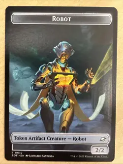 MTG Edge of Eternities 0004 Lander Token Artifact 0010 Robot Creature TOKEN - Image 2