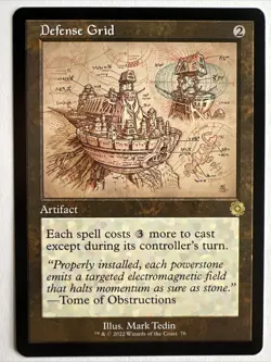 MTG Defense Grid (Schematic Retro Frame) [The Brothers' War, Near Mint] - Image 1