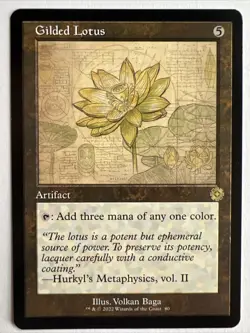 MTG The Brothers' War *SCHEMATIC* Rare GILDED LOTUS NM - Image 1