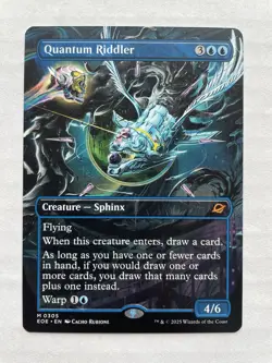 MTG Quantum Riddler BORDERLESS 0305 EOE - Image 1