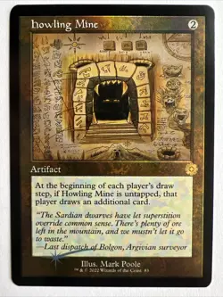 Howling Mine - Foil - Retro Frame Magic mtg Light Play, English Brothers' War Re - Image 1
