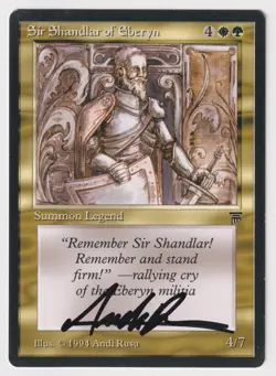 Signed Sir Shandlar of Eberyn Proof LP Legends Artist Andi Rusu MTG Magic AP! - Image 1