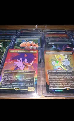 MTG Sonic The Hedgehog Secret Lair FOIL COMPLETE SET - Image 3