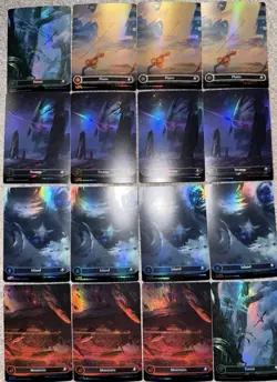 Magic MTG EoE Edge Of Eternities Lot Of 16 Foil Lands Cards - Image 1