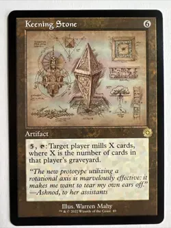1x Keening Stone (89) Retro Schematic The Brothers' War MP MTG Magic x1 MKE - Image 1
